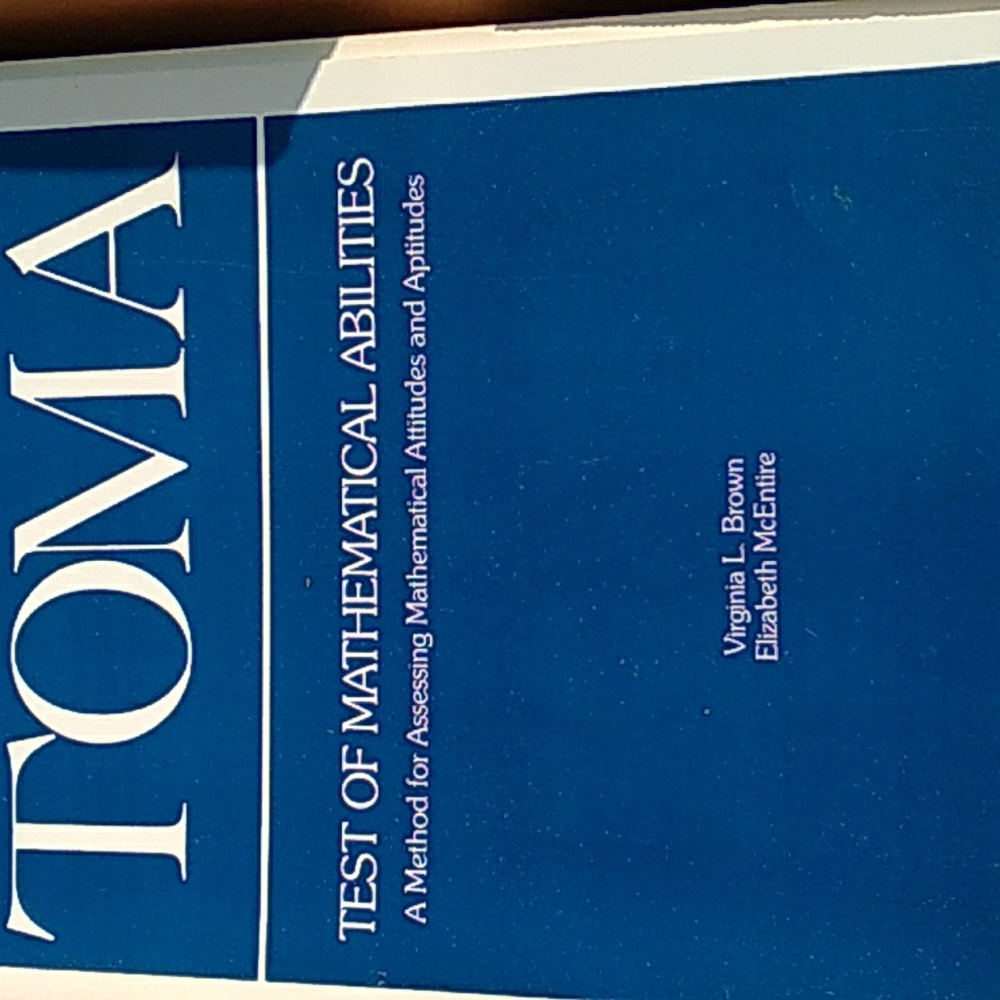 Toma test of Mathematical Abilities method for Assessing Mathematical Attitudes
